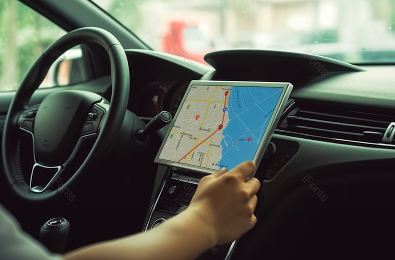 无线技术车内导航系统使用场景展示,高清,摄影图,摄影图片,图片大全,摄影图免费下载